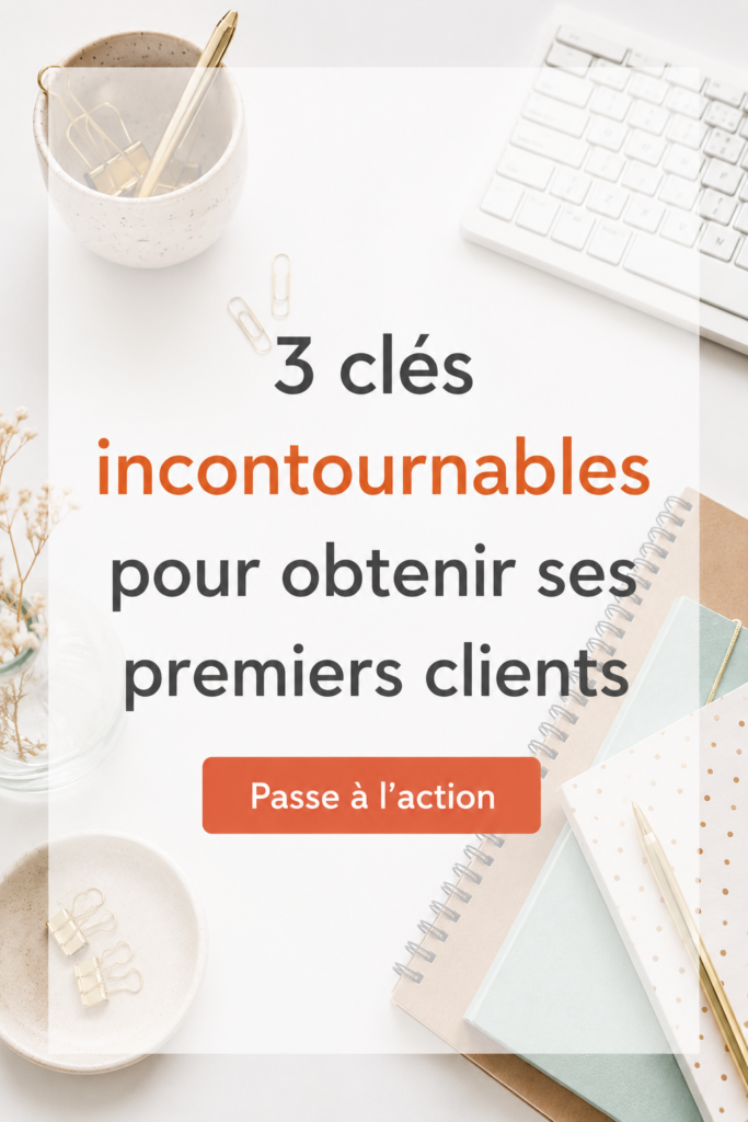 Une femme d'affaires souriante discutant avec des clients potentiels dans un café.