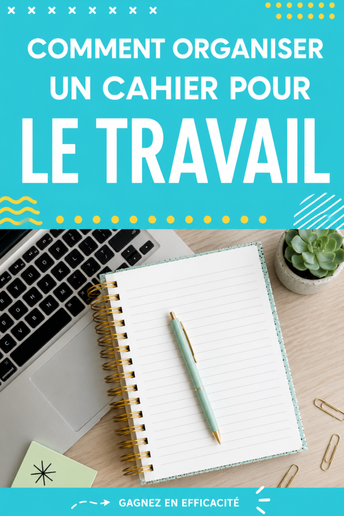 Image d'un carnet ouvert avec des notes bien organisées sur un bureau.