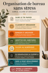 Un bureau bien organisé avec des plantes et un éclairage doux, promesse d'un espace de travail apaisant.