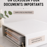 Dossier de documents importants bien organisé sur un bureau