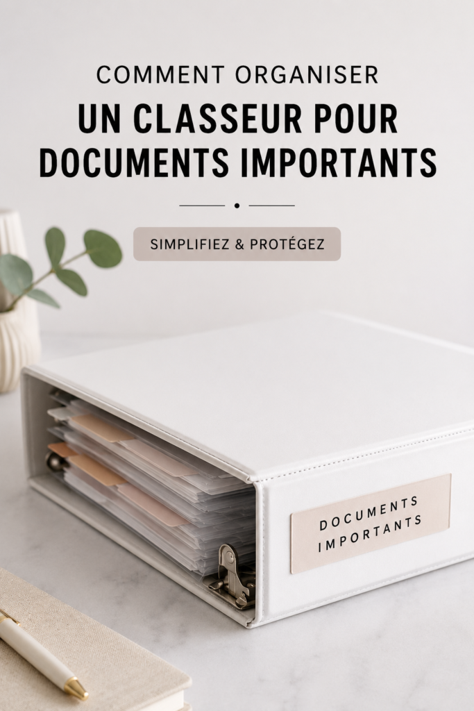 Dossier de documents importants bien organisé sur un bureau