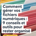 Femme utilisant un ordinateur portable pour organiser ses fichiers numériques.