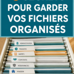 Un bureau bien organisé avec des fichiers classés