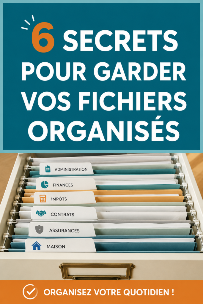 Un bureau bien organisé avec des fichiers classés