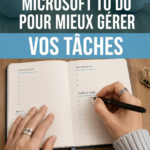 Capture d'écran de Microsoft To Do montrant une liste de tâches bien organisée.