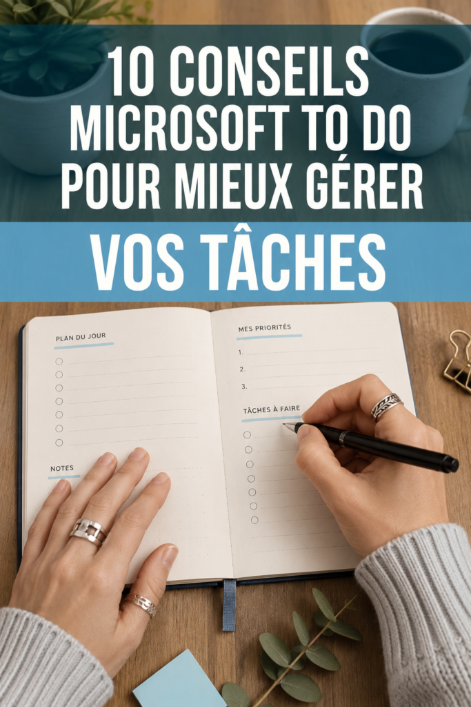Capture d'écran de Microsoft To Do montrant une liste de tâches bien organisée.