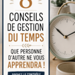 Femme regardant un agenda et prenant des notes sur la gestion du temps