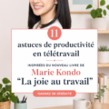 Femme travaillant dans un espace de bureau inspirant et organisé