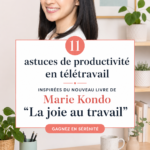 Femme travaillant dans un espace de bureau inspirant et organisé