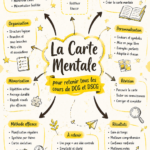 Femme étudiant avec une carte mentale pour ses cours de DCG et DSCG
