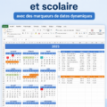 Un magnifique calendrier scolaire dynamique affichant des dates clé et des événements importants.