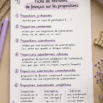 Fiches de révisions sur les propositions en français