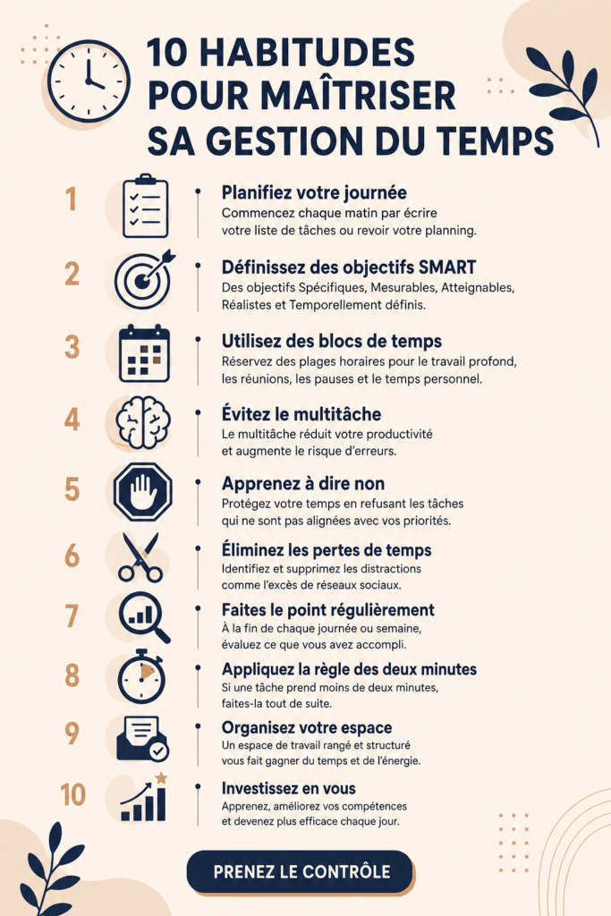 Femme qui prend des notes pour mieux gérer son temps