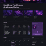 Capture d'écran d'un modèle Notion parfaitement organisé pour la planification quotidienne.