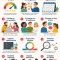 Illustration des principes de la méthode agile pour la gestion de projets.