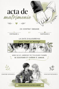 Un acte de mariage sur un bureau avec un stylo, représentant l'importance de bien rédiger ce document légal.