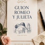 Citation romantique de Roméo et Juliette sur un fond doux et poétique.