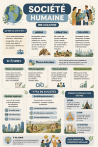 Illustration représentant les dynamiques sociales humaines modernes