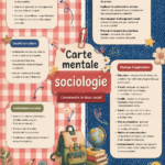 Une carte mentale représentant des concepts clés en sociologie.