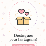 Différentes couvertures Instagram colorées et créatives sur un écran de smartphone.