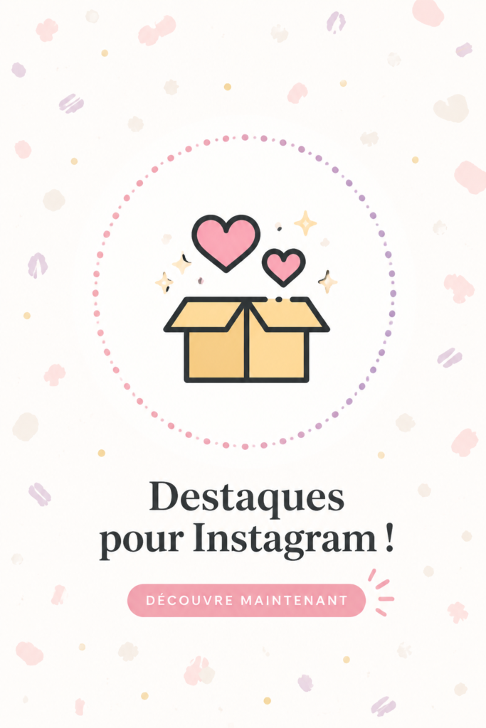 Différentes couvertures Instagram colorées et créatives sur un écran de smartphone.