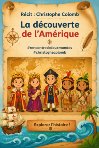 Illustration de Christophe Colomb découvrant l'Amérique