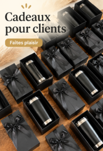 Idées de cadeaux pratiques pour les clients sur une table