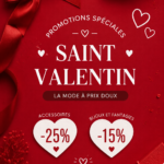 Modèles élégants pour promotions de San Valentin sur Instagram avec des designs romantiques.
