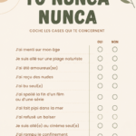 Un groupe d'amis s'amusant autour du jeu Yo Nunca Nunca lors d'une soirée festive.