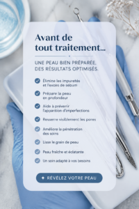 Image d'une femme préparant un traitement avec des notes et des conseillers