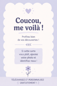 Modèle de carte de bienvenue créative à imprimer
