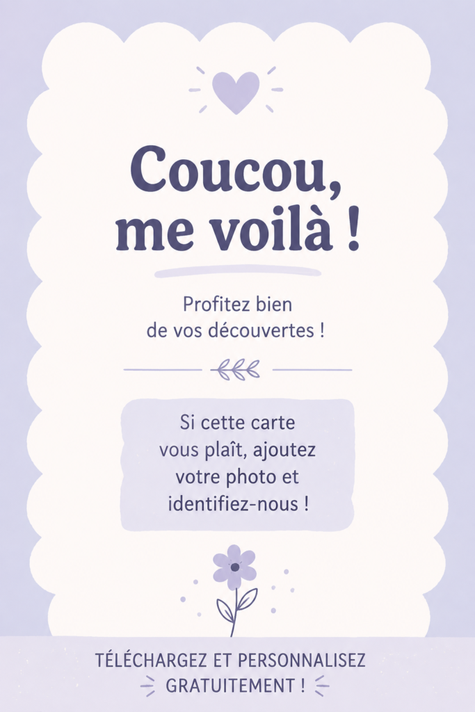 Modèle de carte de bienvenue créative à imprimer