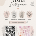 Une femme créant une carte numérique sur Instagram, symbolisant le réseautage professionnel.