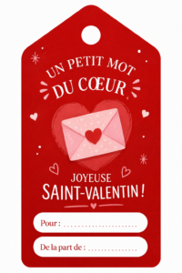 Une collection d'étiquettes personnalisées pour la Saint-Valentin