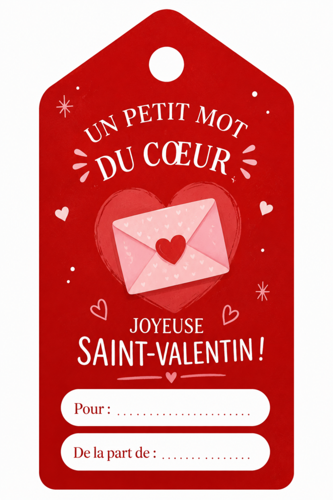 Une collection d'étiquettes personnalisées pour la Saint-Valentin