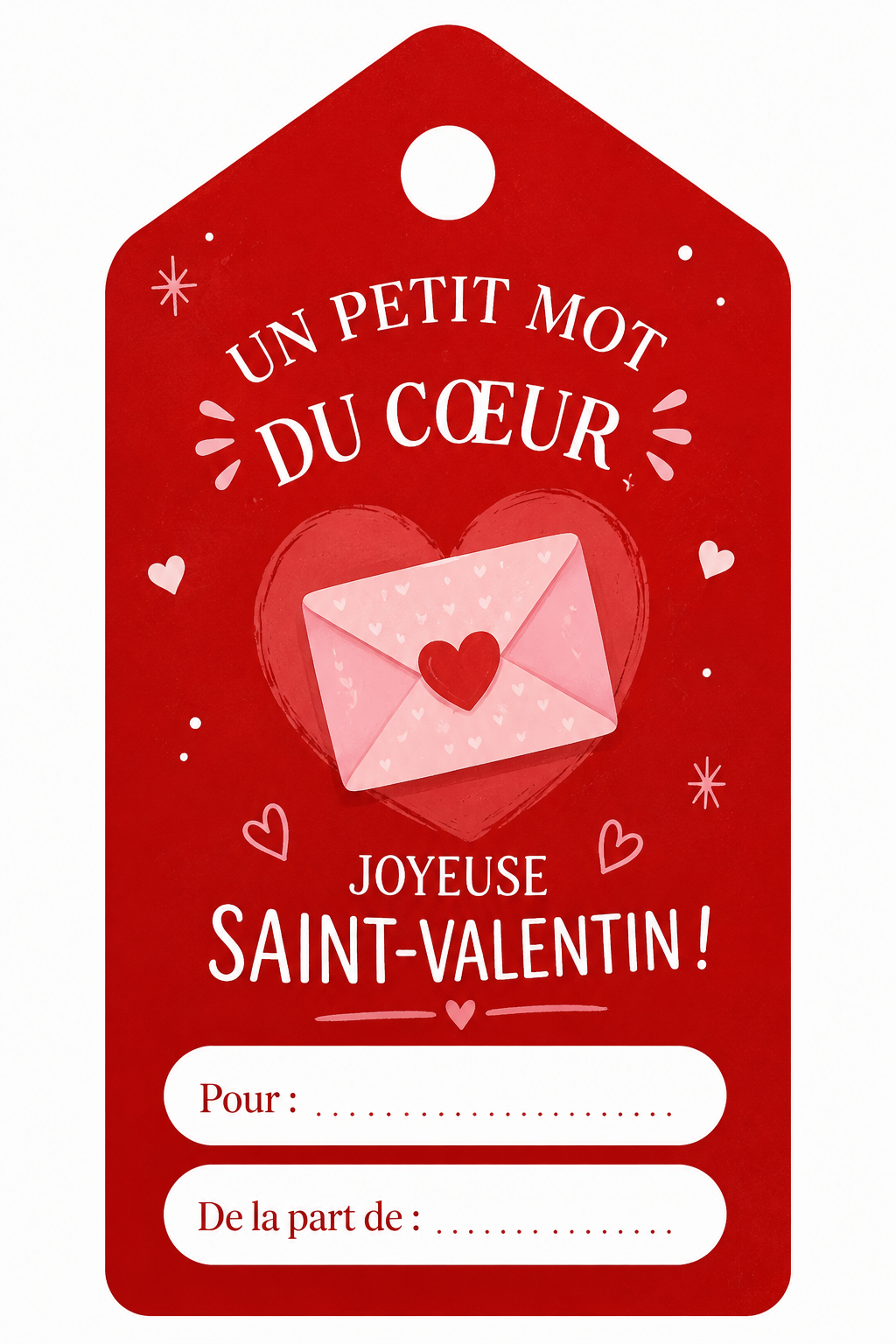 Une collection d'étiquettes personnalisées pour la Saint-Valentin