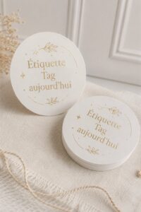 Étiquettes en stamping foil personnalisées et créatives.