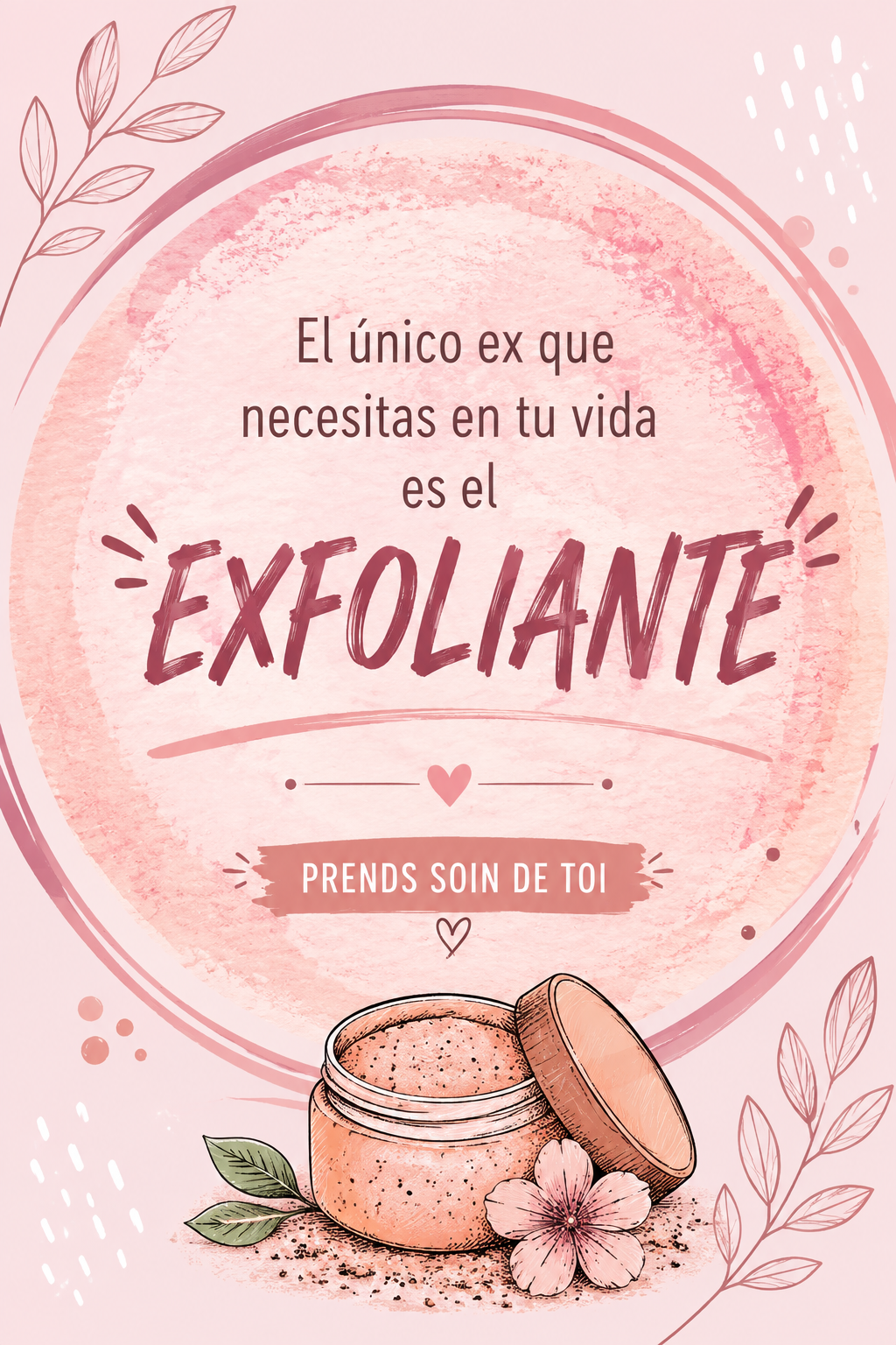 Femme heureuse prenant soin de sa peau avec un exfoliant naturel