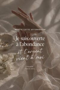Fond d'écran inspirant représentant des affirmations positives sur l'abondance