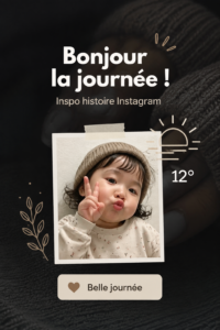 Une femme utilisant son téléphone pour créer une histoire Instagram inspirante.