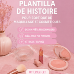 Modèle Canva visuellement attrayant pour une boutique de cosmétiques