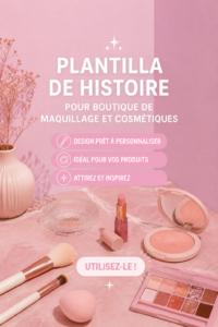 Modèle Canva visuellement attrayant pour une boutique de cosmétiques