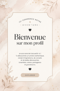 Affiche colorée et accueillante pour un profil personnel