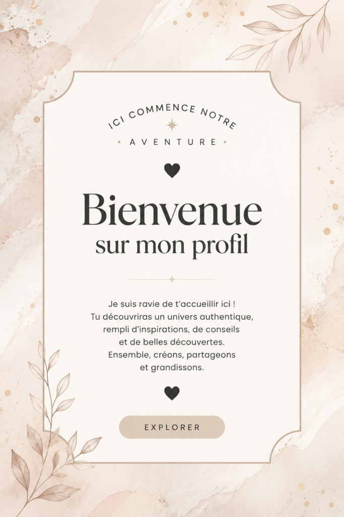 Affiche colorée et accueillante pour un profil personnel