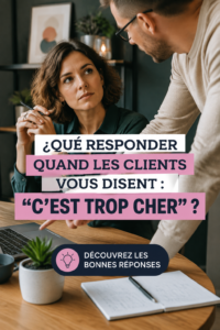 Femme entrepreneuse répondant à un client concernant le prix de son produit.
