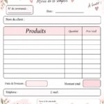 Image d'une feuille de commande bien conçue pour le processus d'achat, symbolisant l'organisation en entrepreneuriat.