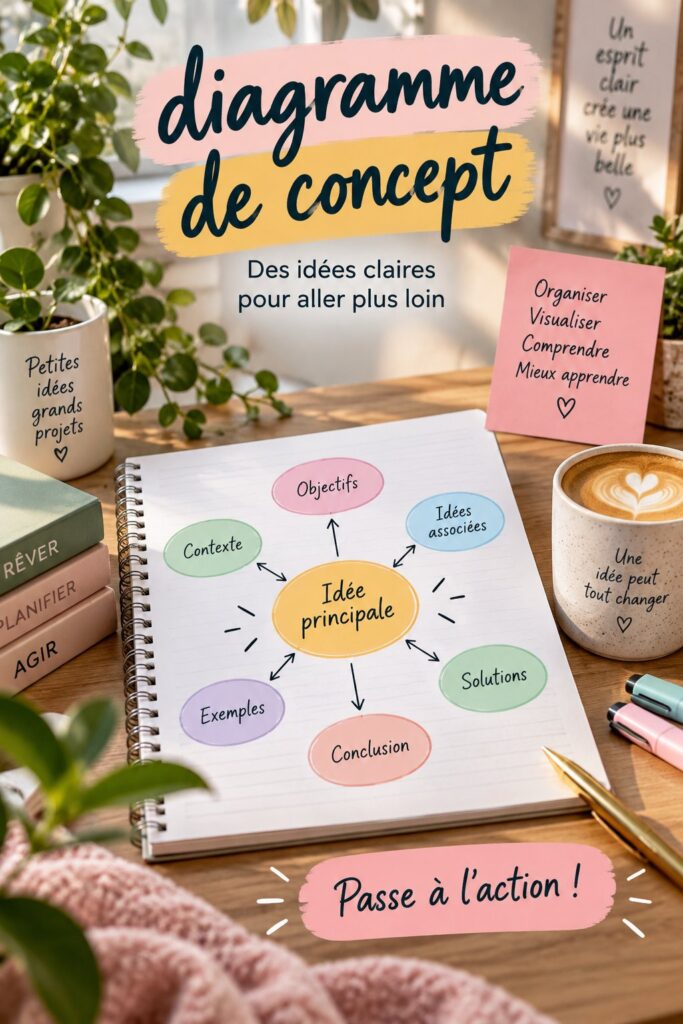Diagramme de concept coloré pour illustrer des idées