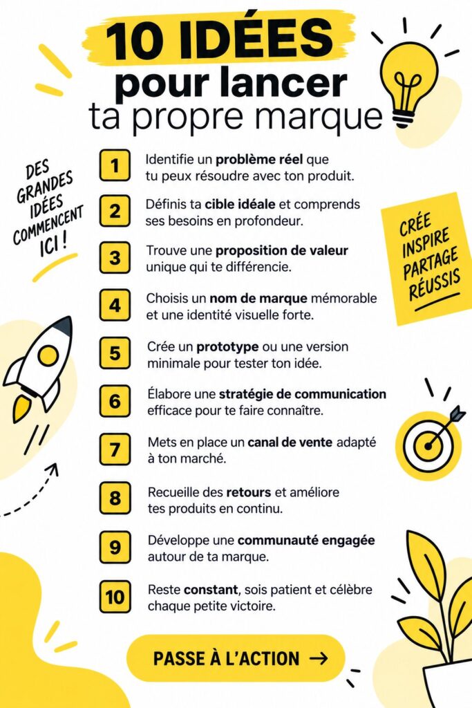 Femme souriante travaillant sur son projet de marque.
