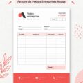 Exemple de modèle de facture personnalisé sur Canva