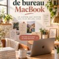 Un bureau moderne et épuré avec un MacBook, inspirant la productivité.